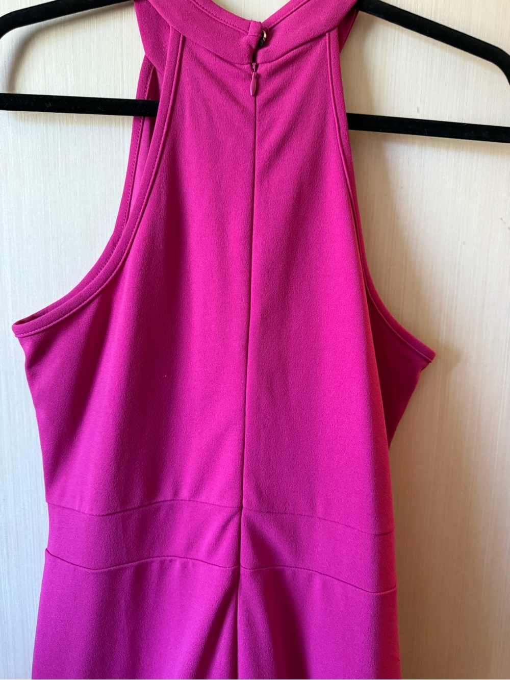 Women's Halter Ruffle Maxi Dress - Fuchsia - Picture 6 of 7